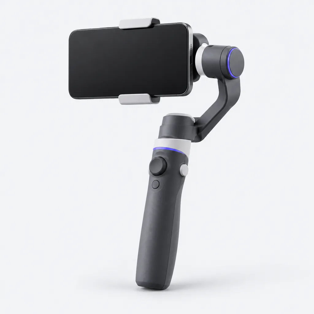 Illustration of a generic handheld smartphone gimbal, not a specific model