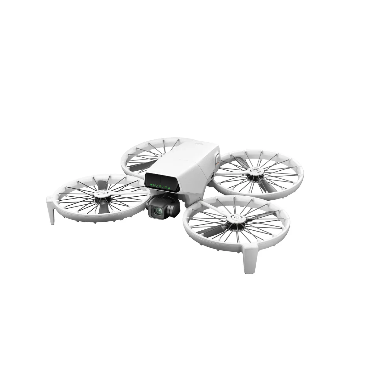 DJI Flip drone with its foldable propeller guards