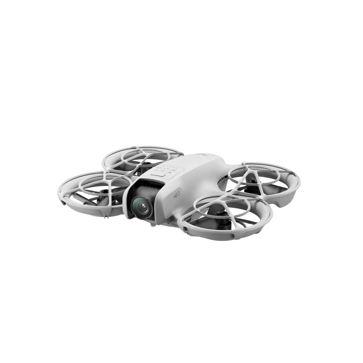 DJI Neo palm-sized drone with full propeller guards