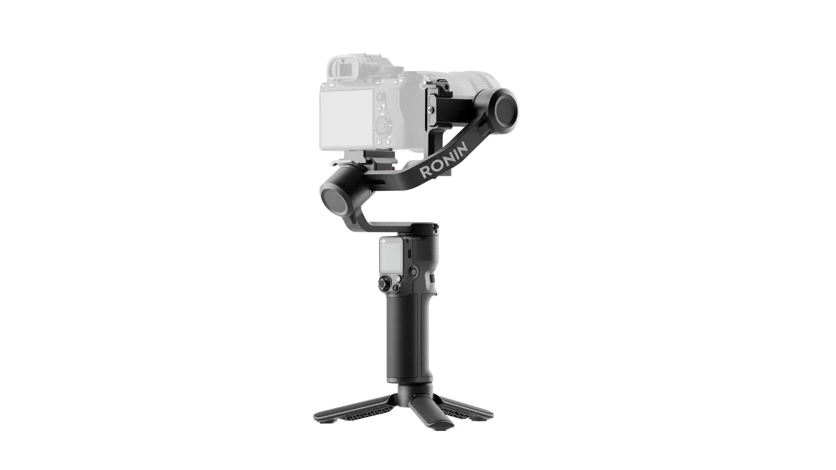 DJI RS 3 Mini camera gimbal holding a camera